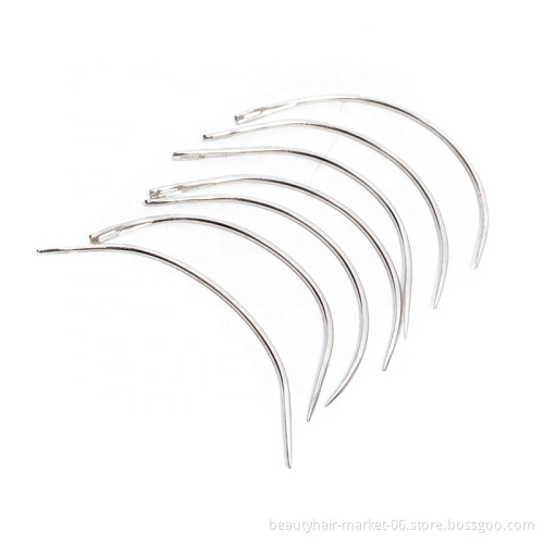 C Shape Curved Sewing Weaving Needles for Hair Weaving and Clipin Hair Extensions
